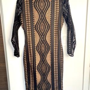 BCBG body con dress size small long sleeve stretch